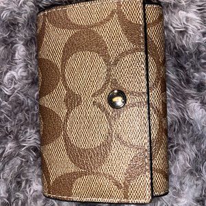 Coach Five Ring Key Case In Signature Canvas